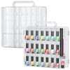 JIASHENG Two Nail Polish Organizer Case Holders, 48 Bottles Universal