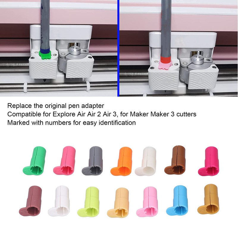 14 Pcs Pen Adapter Replacement ABS Marker Adapter Holder Set