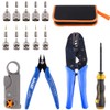Glarks Coaxial Cable Tool Set, Coax RF Connector Crimping Tool