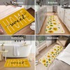 Nialnant Sunflower Kitchen Rugs Set of 2, Non Slip Kitchen