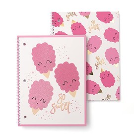 Gartner Studios So Sweet Notebook Set, Gold Foil, Spiral Binding, 8 by 10.5 Inches, 80 Pages, 2 Count