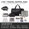 Double Bus Weekender Bag for Women Men, Large Overnight Bag