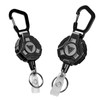 Bemece 2 Pack Retractable Keychain, Heavy Duty Carabiner Badge Holder