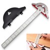 13in Woodworking Scriber Marking Line Ruler, Adjustable Stainless Steel Sliding