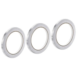 MECCANIXITY Aluminum Foil Tape, 0.31 inch x 65ft Foil Tape (3.5 mil), High-Temperature HVAC Tape, Silver Tape Aluminum Tape for Ductwork, Dryer Vent, HVAC (Pack of 3)