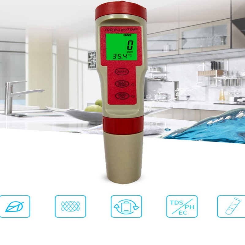 4 in 1 Water Quality Tester PH TDS EC Temperature