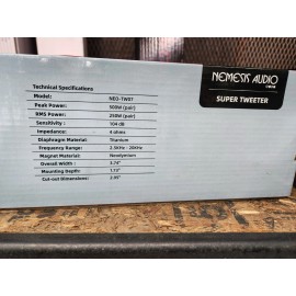 Nemesis Audio NEO-TW07 Neodymium Super Tweeters 3.74" 250 watts RMS (Pair)