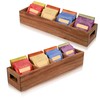 Chicvilla Acacia Wood Tea Bag Organizer with 4 Slots –