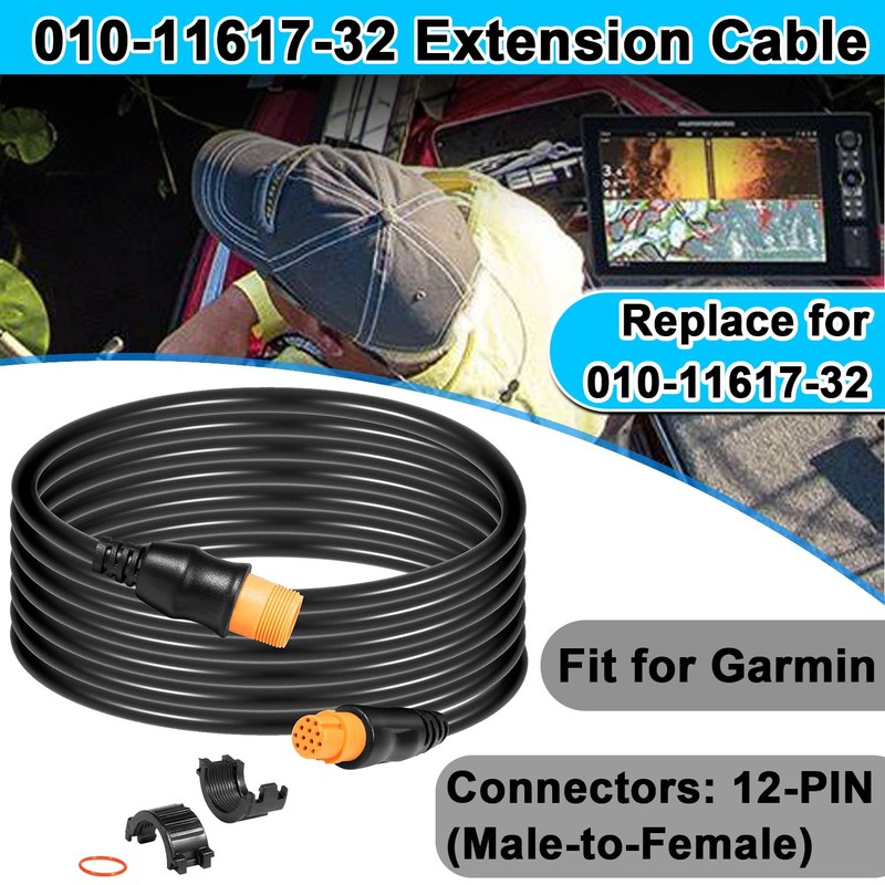 ‎Replace for Garmin 010-11617-32 Transducer Extension Cable 12-Pin Fits for