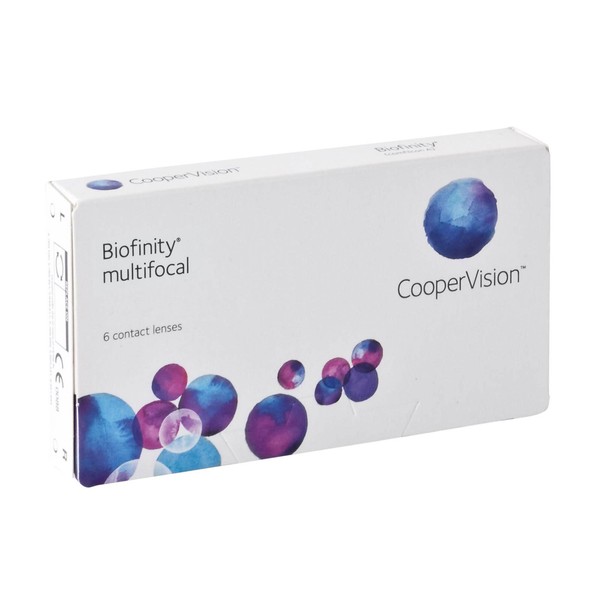Biofinity Multifocal D-Profile Monthly Lenses, Soft, Pack of 6, BC 8.60 mm, DIA 14.00, ADD MED 1.5, -3.00 Dioptres