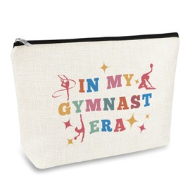 Gymnastics Gifts Gymnast Makeup Bag Gymnastics Lover Gift Gymnasts Inspirational Gift Gymnastic Coach Gift for Women Cosmetic Bag Gymnastics Gifts for Girls Sister Friend Coworker Gymnastics Team Gift