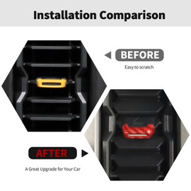 RT-TCZ Center Console Air Conditioner Adjustment Vent Trim Cover Decoration Interior Accessories for Ford Bronco 2021 2022 2023,Red Carbon Fiber