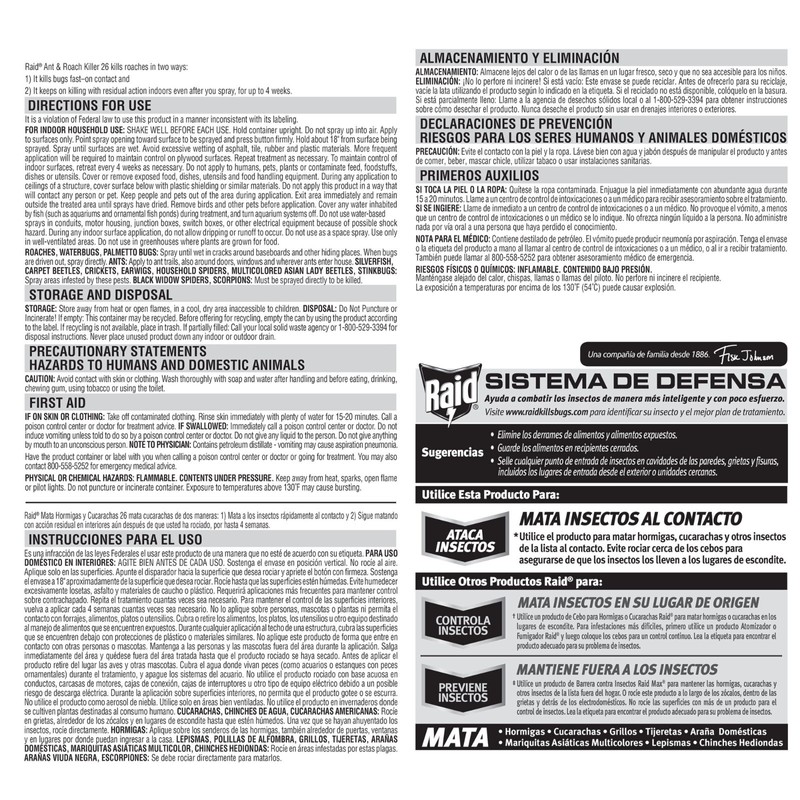 Raid 6 Cans Raid Ant & Roach Killer 26 Lemon