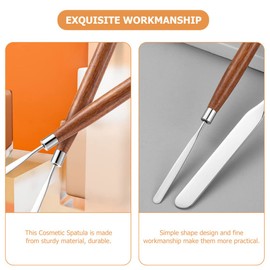FRCOLOR 2Pcs Makeup Spatula Portable Foundation Spatula Girl Makeup Spatula Decorative Spatula