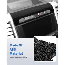 DSWSQ Dashboard Emergency Light Switch Cover Trim Fit for Ford F150 2015-2020 Emergency Light Switch Cover Bezel Trim Decorative Panel Interior Accessories, Black Wood Grain