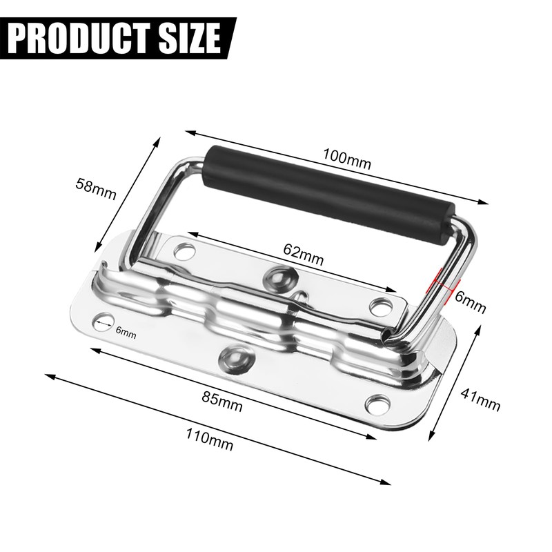 HIKPACKER Pack of 4 Folding Handles, Stainless Steel, Carry Handle