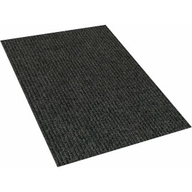 Koeckritz Inspiration Charcoal Non-Slip Rug | Indoor/Outdoor Mats & Runners - Charcoal, 5'x8'