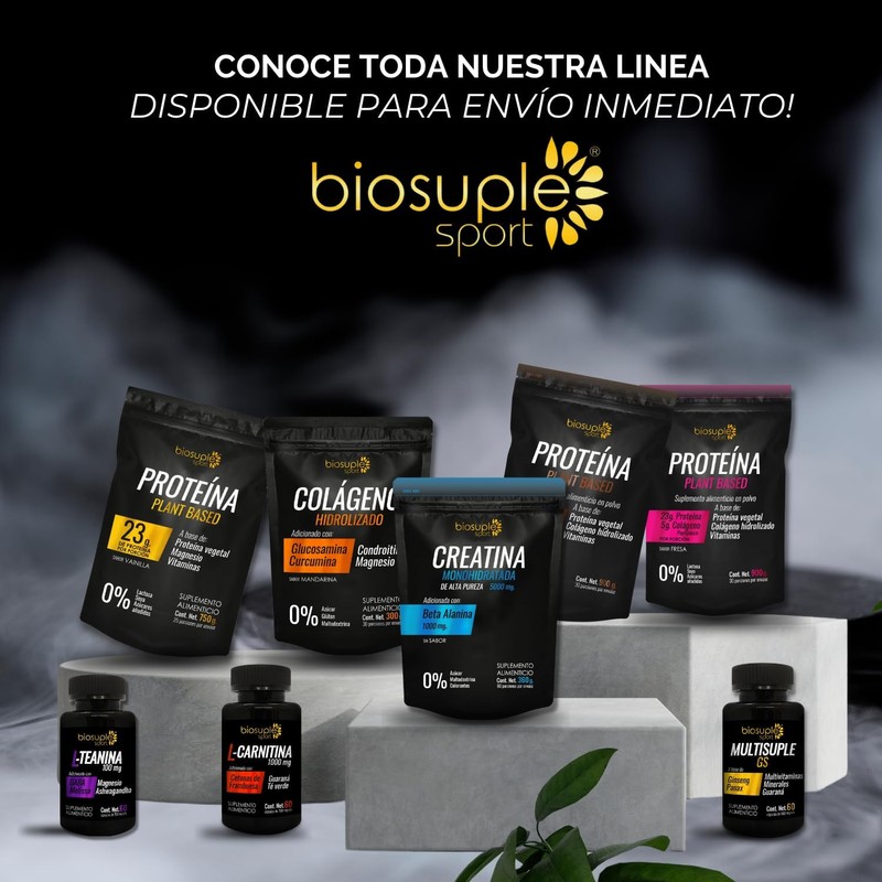BIOSUPLE Creatina + Beta Alanina 100% puras, sin ingredientes de