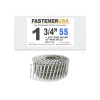 FastenerUSA 1 3/4" x .093 RING 304SS COIL NAILS 15-DEG WIRE 900ct | CN134093RSS