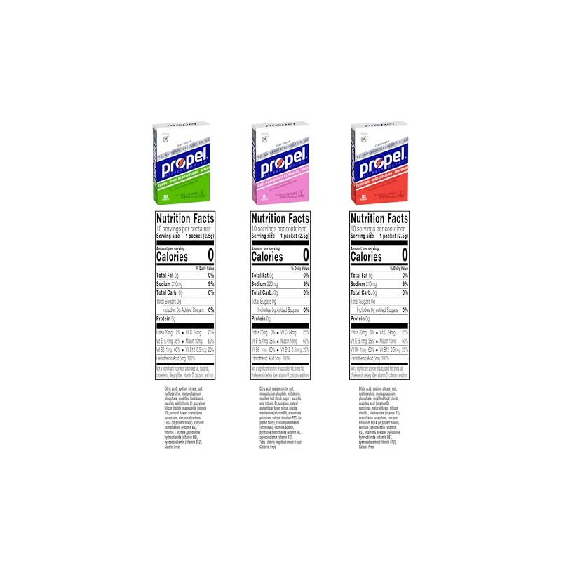 Propel Propel Powder Packets 3 Flavor Kiwi Strawberry Variety Pack