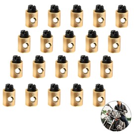 Pack of 20 Brake Cable Nipple Screws Replacement Motorcycle Screw Nipple Brake Cable Nipples Motorcycle Solderless Throttle Cable Nipple Accessories for Motorcycles Bicycle Garden Mower Metal 5 x 6 mm
