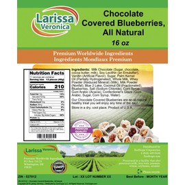 Chocolate Covered Blueberries, All Natural (16 oz, ZIN: 527012)