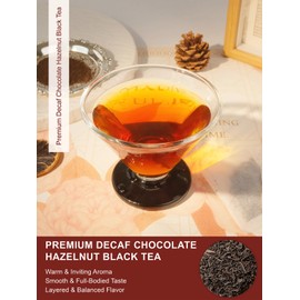 TeeLux Decaf Chocolate Hazelnut Black Tea, Decaffeinated Black Tea Flavored with Natural Chocolate & Hazelnut, Smooth & Full-Bodied, 100 Count
