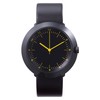 Normal Timepieces "Fuji" Brushed IP Black Steel Amber Leather Unisex