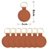 Meetppy 15 PCS PU Leather Keychain Blanks Double Side Leather
