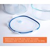 HUSANMP Large Borosilicate Tempered Glass Food Storage Containers with BPA-Free