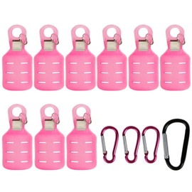 [TACKLAND] Easy Rotation Egi Holder for No. 2.5 - 4.0, Value 9 Pieces, Carabiner Set, Eggi Case, Langan Egging, Hook Cover, Cuttlefish, Octopus (Pink/No. 2.5 - 4.0)