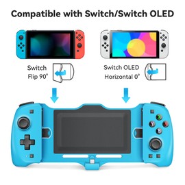 Switch Controller for Switch/OLED,One-Piece Joypad Controller Replacement for Switch Pro Controller,Ergonomic Switch Controller is Programmable,TURBO,Dual Vibration,6-Axis Gyro,Screenshot … (blue)