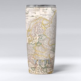 Design Skinz The European Map of Royalty - Skin Decal Vinyl Wrap Kit Compatible with The Yeti Rambler Cooler Tumbler Cups