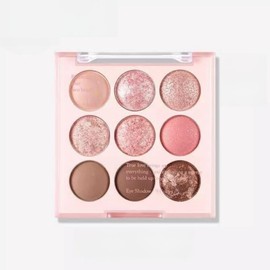 LiangNiShi 9 Colors Eyeshadow Palette Korean Cosmetics Glitter & Matte Pink Brown Gold Teardrop Bag Makeup Eye Shadow Popular, Cute Eye Shadow Yebe Autumn/Brevet Winter (#11 Milky Gold Shine)