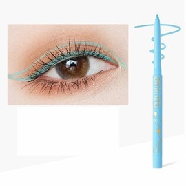 Waterproof Eyeliner Pencil | Twistable Soft & Smudge-Proof Makeup Pen | Long-Lasting Creamy Eye Liner for Waterline & Eye Definition | Metallic & Matte Shades for Women - Aqua