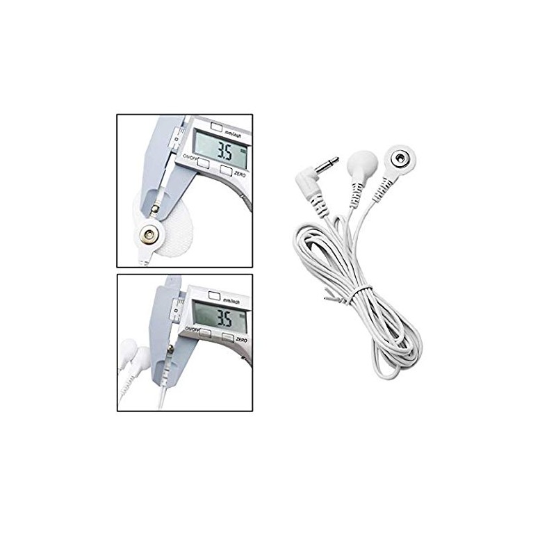 4 Count TENS Wires 3.5mm Plug to 3.5mm Snap Electrode