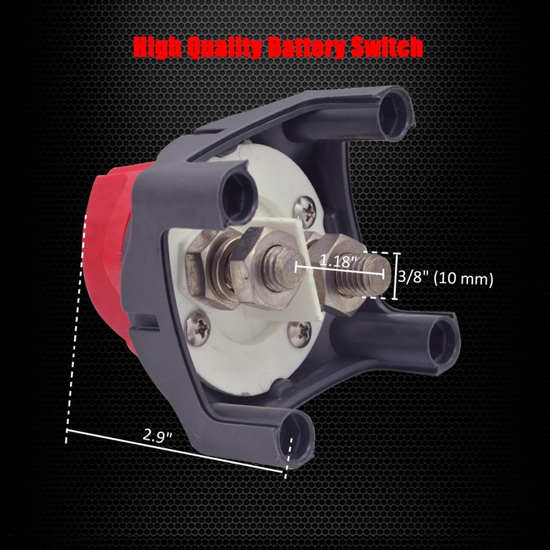 Ampper Battery Disconnect Switch 12V - 48V, Marine Battery Switch