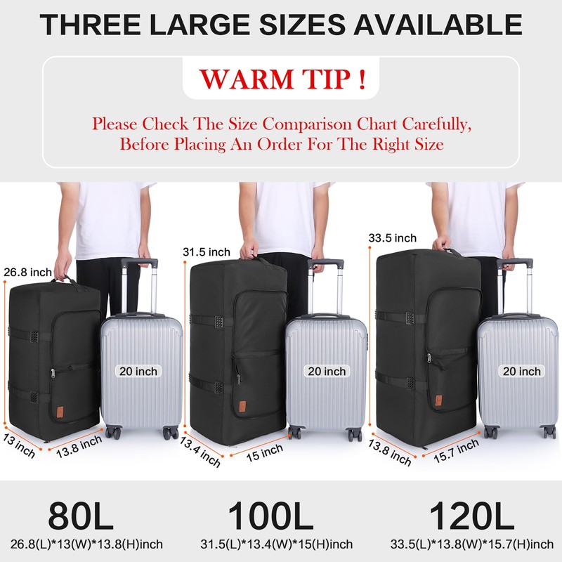 120L Duffle Bag for Travel, Large Foldable Waterproof Travel Duffel