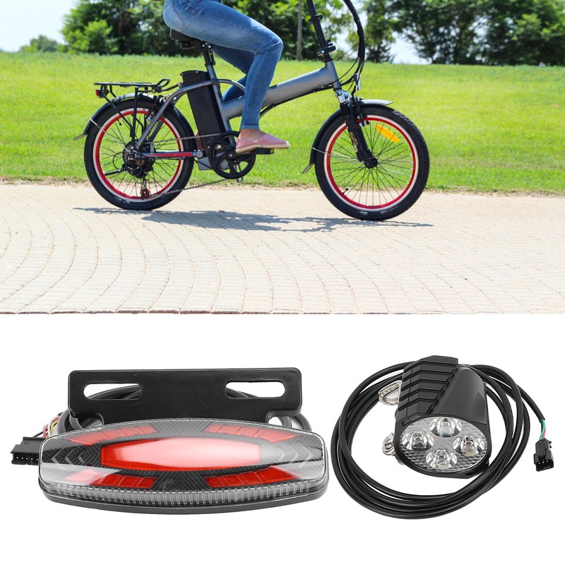 Bike Headlight Taillight Set High Brightness LED Front and Back
