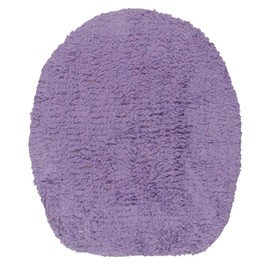 Home Weavers Double Ruffle Collection 100% Cotton Bathroom Rugs Set, Washable Rug, Extra Soft and Absorbent bath Rug, Kitchen Mat, BathMat Set, Bath Floor Mat NonSlip, 18"x18" Toilet Lid Cover, Purple
