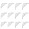 AXLIZER 12PCS 90 Degree Cabinet Triangle Bracket Plastic White Corner