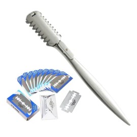 Porta Navaja Para Desgrafilar Y Texturizar Cabello Aashta Color Plateado