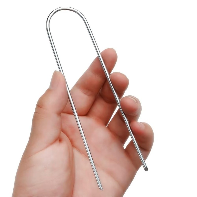U Shaped Anchors Metal Ground Stake Pegs Garden Tent Weed