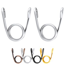 Amavoler Torsion Type Motorcycle Solo Seat Springs, Clip Type Solo Seat Spring, Compatible with Harley Honda Yamaha Kawasaki Suzuki Sportster Bobber Chopper2 Pcs (chrome)