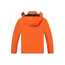 TEZO Mens Rain Jacket Waterproof with Hooded Hiking Coat Lightweight Windbreaker(SOOG L)