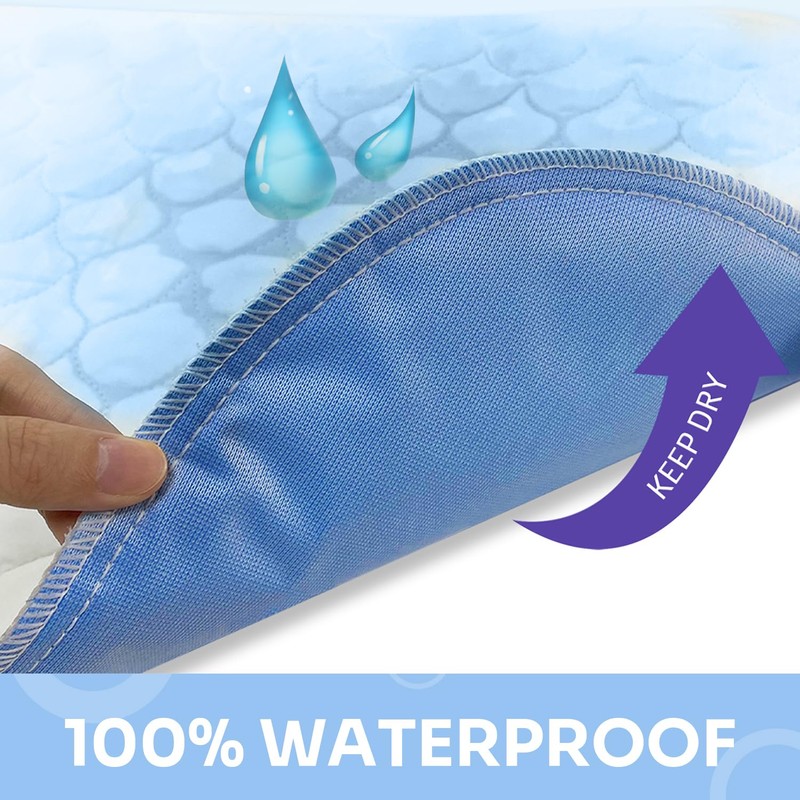Heavy Absorbency Bed Pads, Washable and Reusable Incontinence Underpads, 34"X76"