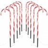 Brightown 10 Pack Christmas Candy Cane Lights Outdoor Waterproof Pathway
