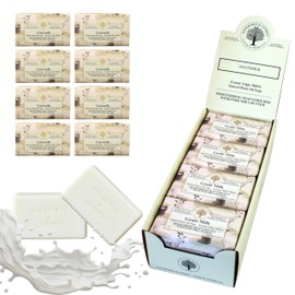 Wavertree & London Goats Milk Scented Natural Soap Bars (Pack of 8), 7oz Moisturizing French Triple Milled Soap Bars enriched with shea butter - Plant Based Bath & Body Bars for All Skin Types