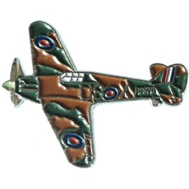 GBJUK WWII Hurricane Bomber Jet Aircraft Fighter Enamel Pin Lapel Badge with Butterfly Clasp Back