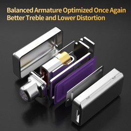 KZ ZSN PRO 2 in Ear Monitor Headphones, 1BA+1DD 5 Driver IEM Earphones, Metal Cover Gaming Earbuds, HiFi Wired Earbuds, with 2 Pin Detachable Cable, for Musicians DJ Drummer Audiophile